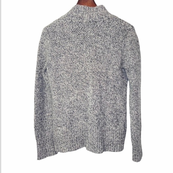 Eddie Bauer• classic black gray wool button closure cardigan sweater small - Picture 2 of 7